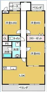 クオリティタウン上野 参番館【3階】の間取り