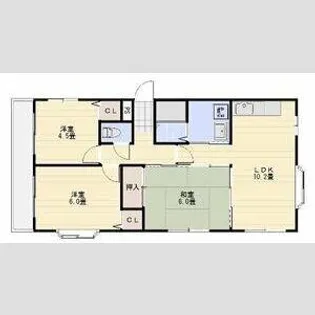 デュエットかもしか【2階】の間取り