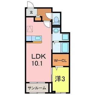 ディープバレー【102号室】の間取り