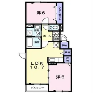 レオノール太平【203号室】の間取り
