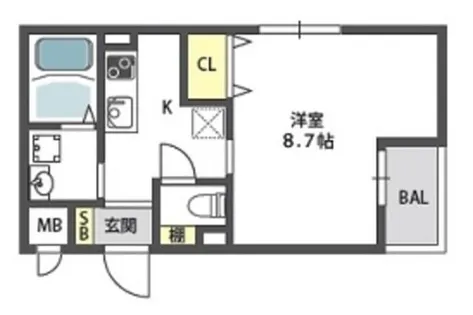 グローパレス鷹合【3階】の間取り