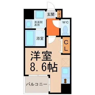 CITY SPIRE名古屋大須【7階】の間取り