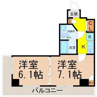 アーバンフラッツ新栄【10階】の間取り