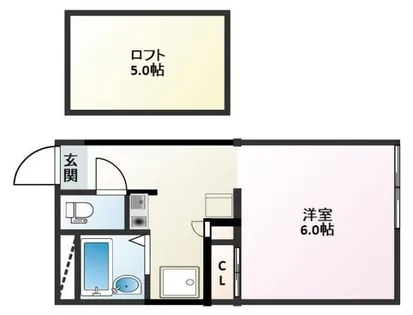 カーディフ【2階】の間取り
