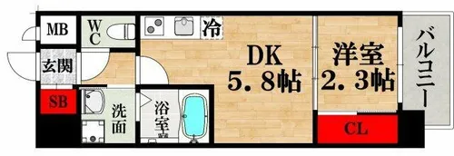 セレニテ南堀江エクラ【3階】の間取り