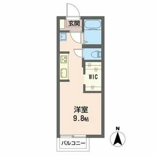 コアロード立花【103号室】の間取り