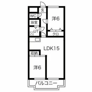 オアシス鷹丘【405号室】の間取り