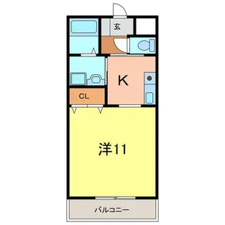 ティーワン緑町【4階】の間取り