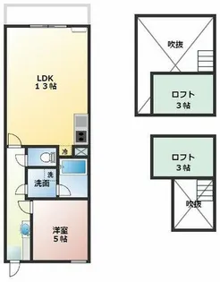 セザンヌ原町 2【2階】の間取り