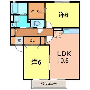 カサ・ベルデ【203号室】の間取り