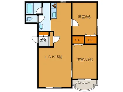 ピュアライフ湯川【102号室】の間取り