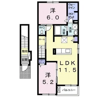 パラシオⅡ【2階】の間取り