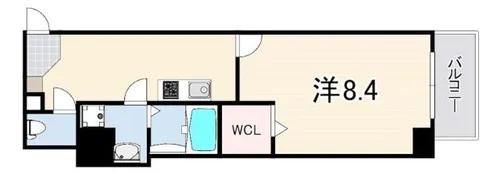 レジデンス神戸ヴェルノ【8階】の間取り