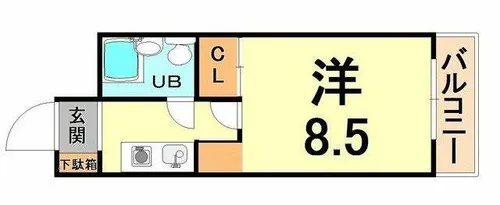 猪名寺パークマンション2【4階】の間取り