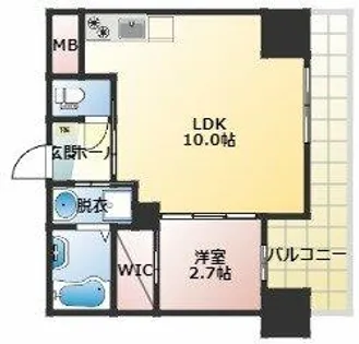 アドバンス江坂ラシュレ【8階】の間取り