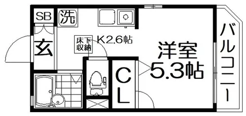 ボナール京阪【1階】の間取り