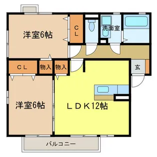 リビングタウン狭山池公園【A201号室】の間取り