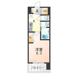 Luxe住吉公園【4階】の間取り