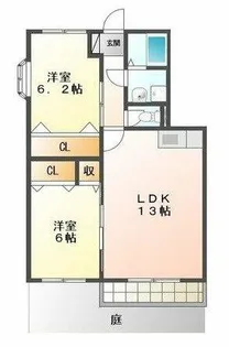 ベルバランセK 壱番館【1階】の間取り