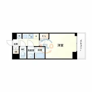 Luxe淡路Ⅱ【9階】の間取り