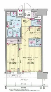 プレサンス深江橋ラヴィゲート【13階】の間取り
