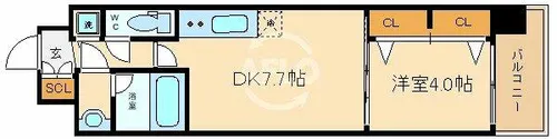 グランカーサ難波元町【2階】の間取り