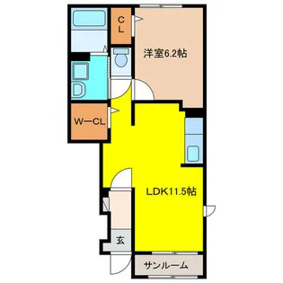 サンリット本郷Ⅲ【1階】の間取り
