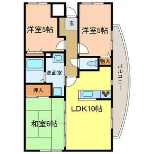 サンコート千代田【1階】の間取り