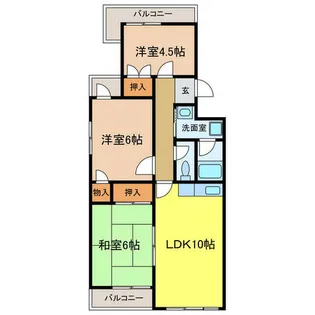 コンフォート千代田【202号室】の間取り