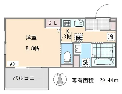 フォーレスト修学院Ⅱ【1階】の間取り