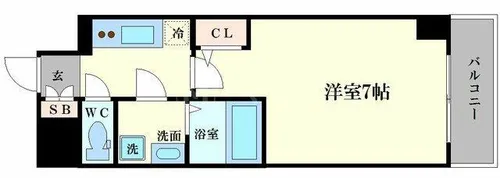 エスリード阿波座ラグジェ【5階】の間取り