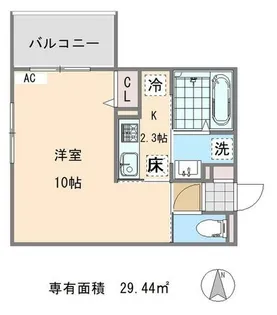 フォーレスト修学院Ⅱ【1階】の間取り