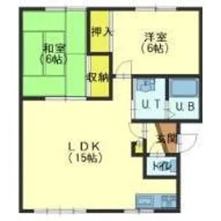 コーポ赤松Ⅰ【101号室】の間取り