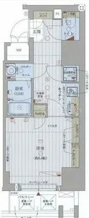 レジュールアッシュ梅田AXIA【2号室】の間取り