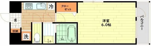 エスリードレジデンス大阪福島フロント【10階】の間取り