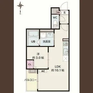 Jack minamijuichibanⅠ【2階】の間取り