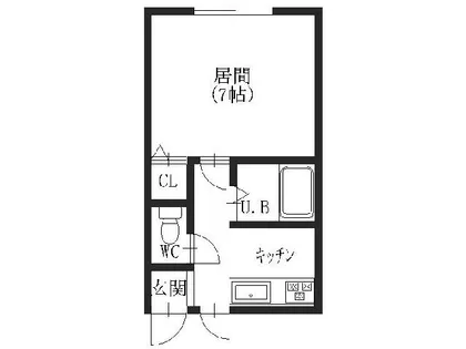 シティーコート八幡【103号室】の間取り