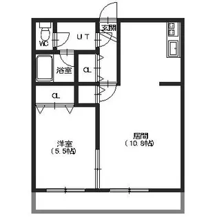 ラングレーコート石川【401号室】の間取り