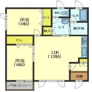 アクエリアスミナト【A-1号室】の間取り