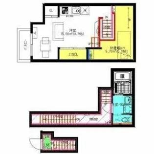 Raffine賑町【206号室】の間取り