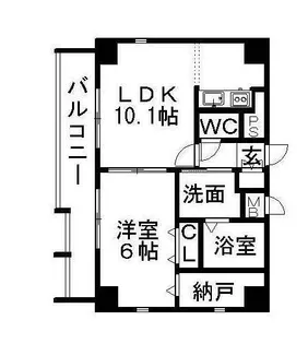 エスト荒子【301号室】の間取り