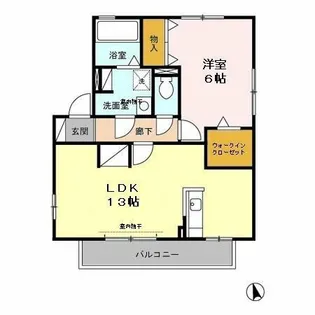 アヴェクアンシエン【2階】の間取り