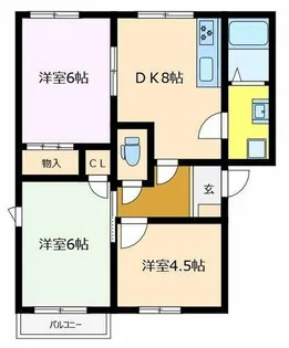 ユトリロ一色町【A-101号室】の間取り
