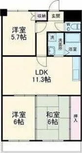 ジョイフル中野【3C号室】の間取り