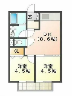 ホワイトタウン寺前【1階】の間取り