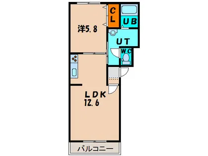 ヴァンクレールⅡ【102号室】の間取り