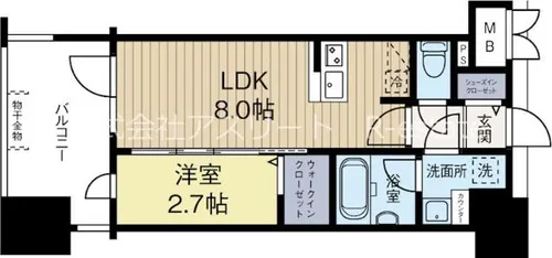 福岡県福岡市東区千早4丁目【マンション】の間取り