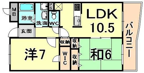 アップルロード【1階】の間取り