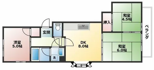 サンハイツヒシヤ【1階】の間取り