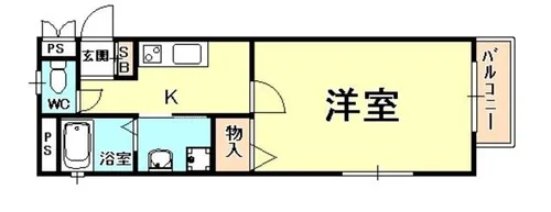 フルール岡本【1階】の間取り